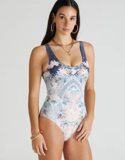 Indianic Michelle DD/E Cup One Piece Swimsuit - Floral