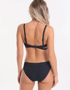 Inka Rib Banded Hipster Bikini Bottom - Indigo