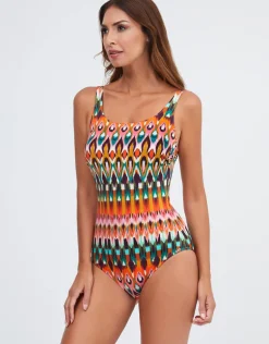 Ipanema High Front Swimsuit - Pink Multi