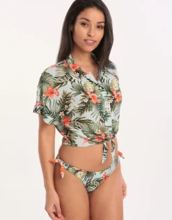 Iquitosvoil Kaimi Cropped Shirt - Sky