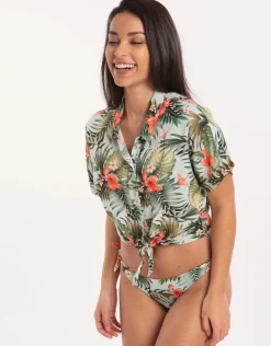 Iquitosvoil Kaimi Cropped Shirt - Sky