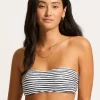 Isla Palm Bustier Bandeau Bikini Top - White