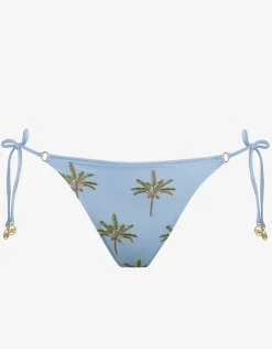 Island Souvenir Tie Side Bikini Pant - Sky
