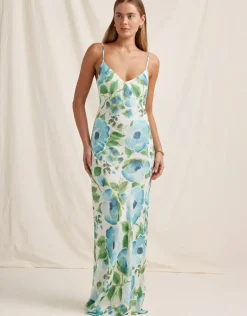 Isles Slip Maxi Dress - Watercolour