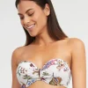 Jasmine Bandeau Bikini Top - White Floral