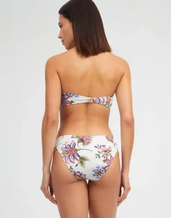 Jasmine Bandeau Bikini Top - White Floral