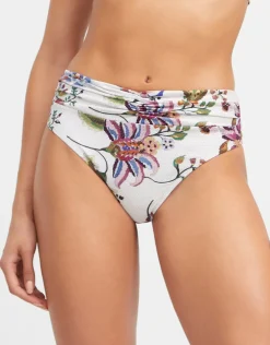 Jasmine Maxi Bikini Pant - White Floral