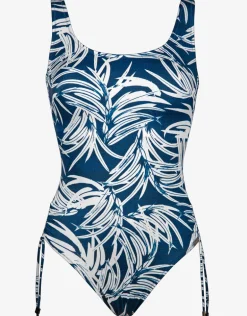 Jean Breeze Inclusive Fit Adjustable Leg Swimsuit - Denim White