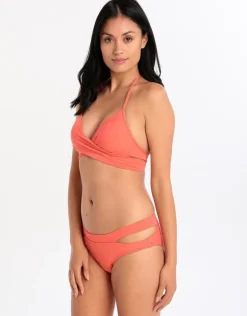 Jetset Banded Regular Side Split Pant - Coral