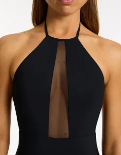 Jetset Lure High Neck Swimsuit - Black