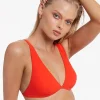 Jetset Tri Bikini Top - Fiamma Red