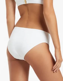 Jetset U Trim Mid Bikini Pant - White