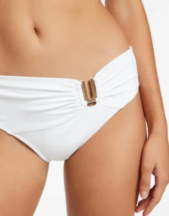 Jetset U Trim Mid Bikini Pant - White