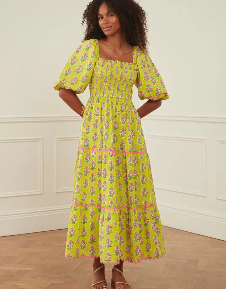 Jodhpur Dress - Lime Tulip