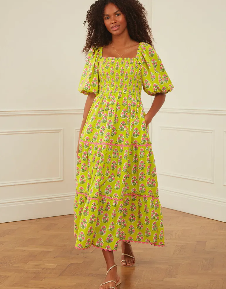 Jodhpur Dress - Lime Tulip