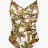 Journey Ruched Swimsuit - Cream Reed