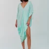 Juno Draped Dress - Aqua