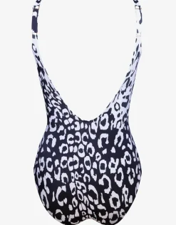 Kalina Wrap Swimsuit - Black and White