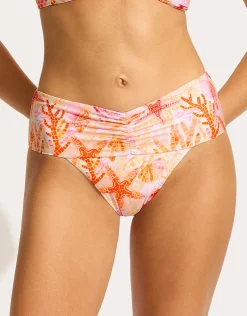 La Mer Gathered Band Retro Bikini Pant - White