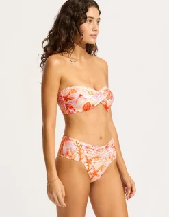 La Mer Twist Bandeau Bikini Top - White