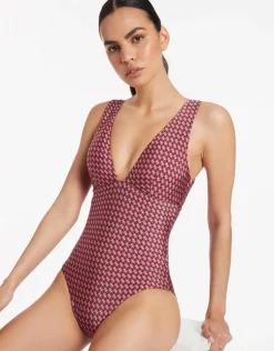 Lalita Plunge Swimsuit - Orchid