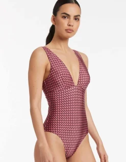 Lalita Plunge Swimsuit - Orchid