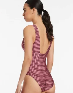 Lalita Plunge Swimsuit - Orchid