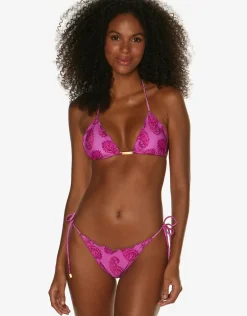 Leela Ripple Tie Bikini Pant - Pink