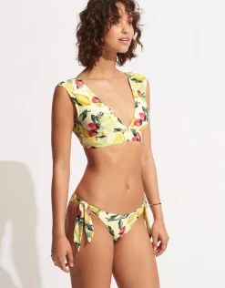 Lemoncello Cap Sleeve Bikini Top - Lemoncello