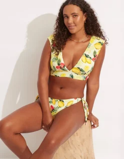 Lemoncello Cap Sleeve Bikini Top - Lemoncello