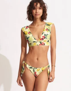 Lemoncello Cap Sleeve Bikini Top - Lemoncello
