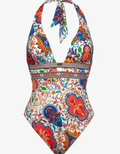 Libertine Halterneck Swimsuit - Vibrant White