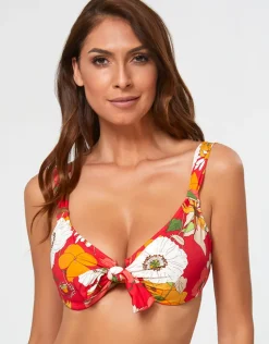 Lilia Underwire Bikini Top - Red