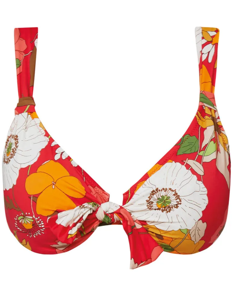 Lilia Underwire Bikini Top - Red