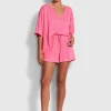 Linen Jersey Beach Short - Pink