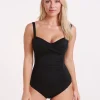 Lucille Longer Length Swimsuit - Black