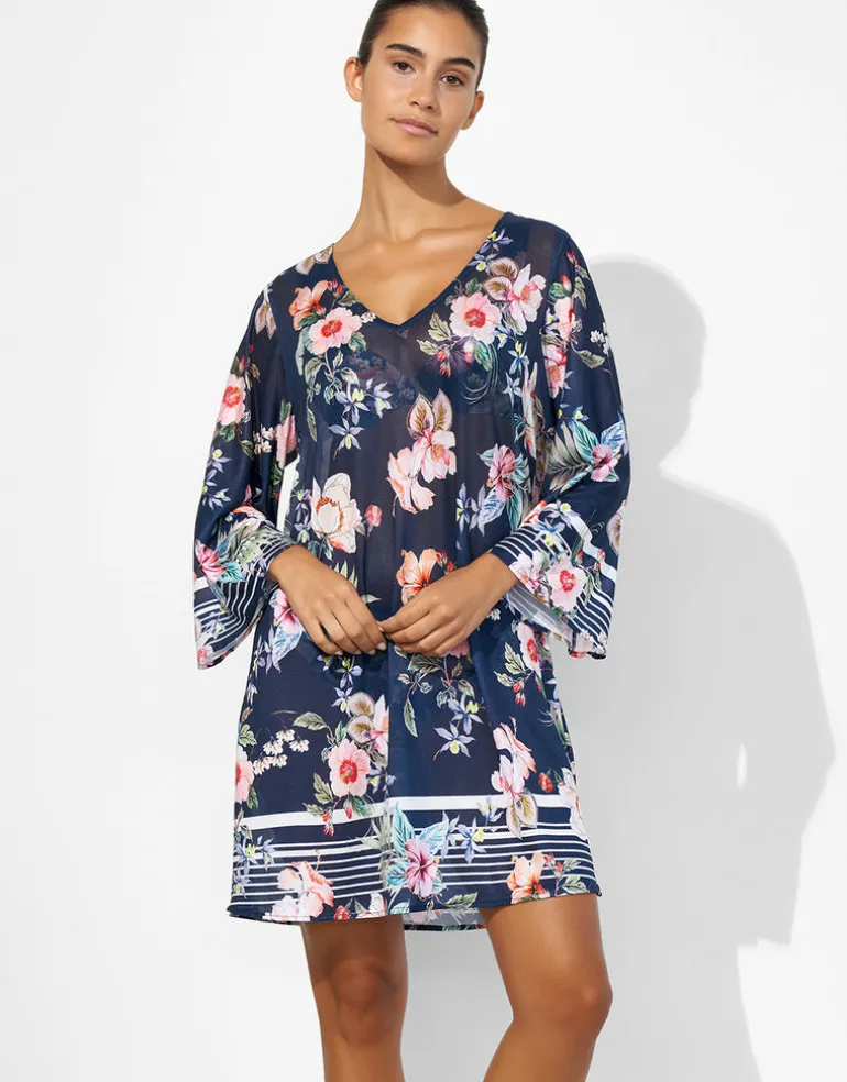 Lush Delight Tunic - Hibiscus Indigo