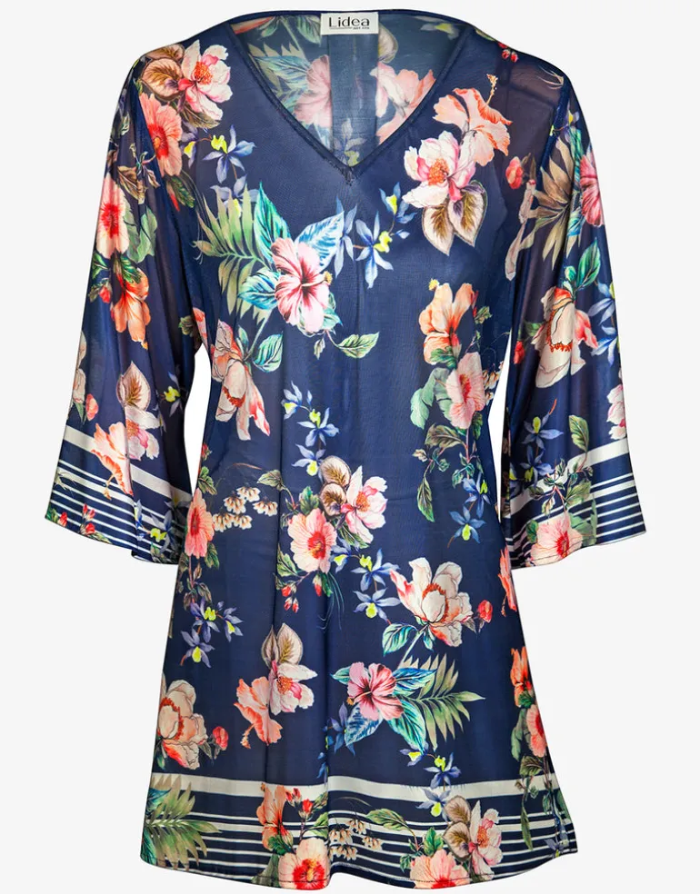 Lush Delight Tunic - Hibiscus Indigo