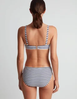 Luxe Stripe Ring Hipster Bikini Pant - Navy White