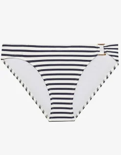 Luxe Stripe Ring Hipster Bikini Pant - Navy White