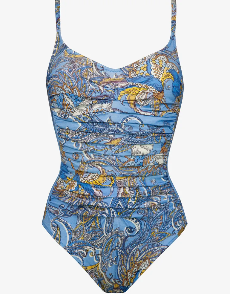 Majorelle Ruched Underwired Swimsuit - Oriental Horizon Blue