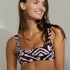 Makro Notion Bralette Bikini Top - Cream Aubergine