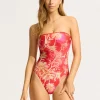 Marbella DD Bandeau Swimsuit - Flame