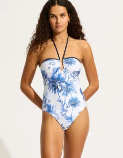 Marbella Trim Front Swimsuit - White