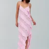 Mermaid Ruffle Dress - Light Pink
