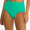 Messina Panelled High Waist Bikini Pant - Evergreen