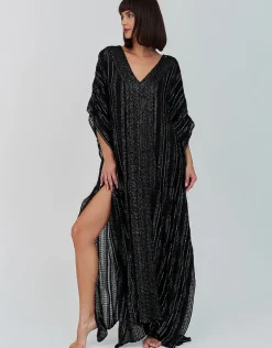 Metallic Weave Thobe - Black