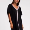 Mini Pima Abaya Dress - Black