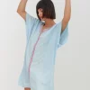 Mini Pima Abaya Dress - Celeste
