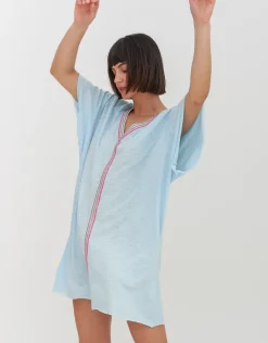 Mini Pima Abaya Dress - Celeste